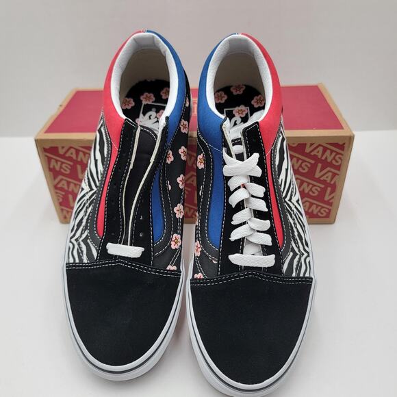 Vans Old Skool Shoes Mens Sz 10 Wmns 11.5 Zebra Cherry Blossom Korean Typography main image 9